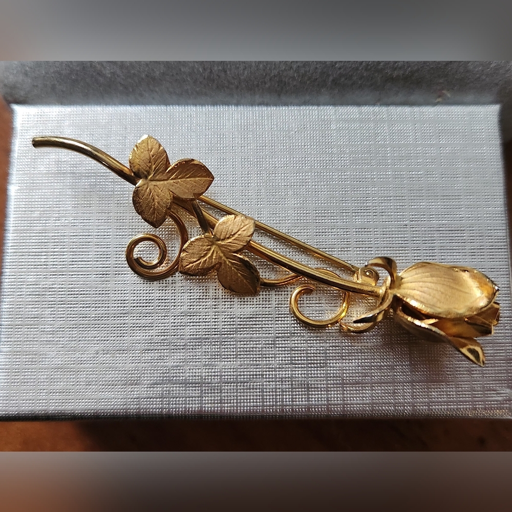 Bond Boyd Gold Fill Rose Brooch